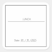 LUNCH BEWERKBARE STICKER (Voorkant)