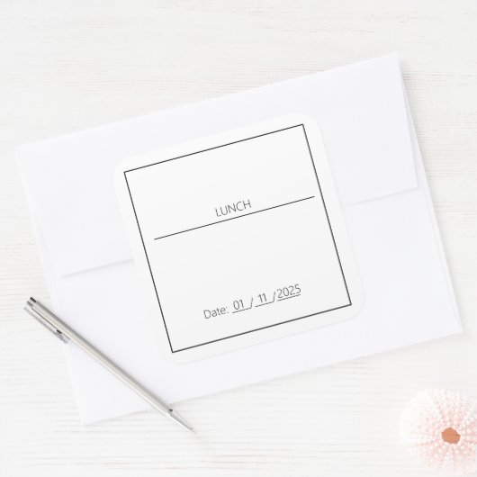 LUNCH BEWERKBARE STICKER (Envelop)