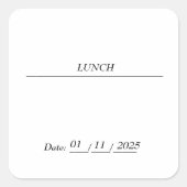 LUNCH BEWERKBARE STICKER (Voorkant)