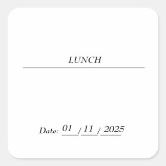 LUNCH BEWERKBARE STICKER