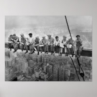 Lunch boven op de wolkenkrabber, 1932 foto