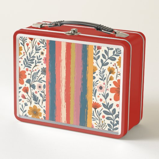 Lunch Box - bloem & streep (Voorkant)