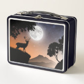 Lunch Box Cerf onder de oranje maan (Voorkant)