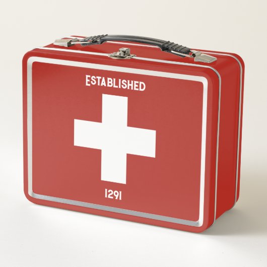 Lunch Box Croix Suisse - Established 1291 (Voorkant)