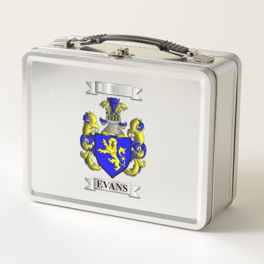 Lunch Box Evans Familie Achternaam En Schild (Voorkant)