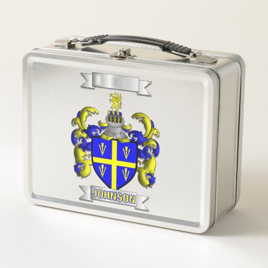 Lunch Box Familie achternaam Johnson En Schild (Voorkant)