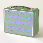 Lunch Box Green met Blue Stars voor kinderen of vo (Achterkant)