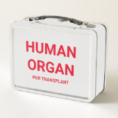 Lunch Box - HUMAN ORGAN VOOR TRANSPLANT (Achterkant)
