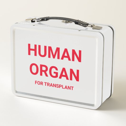 Lunch Box - HUMAN ORGAN VOOR TRANSPLANT (Achterkant)