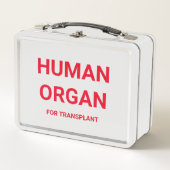 Lunch Box - HUMAN ORGAN VOOR TRANSPLANT (Voorkant)