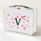 Lunch Box - Jumked Letters in Pink (Voorkant)