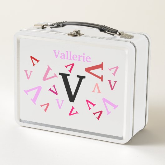 Lunch Box - Jumked Letters in Pink (Voorkant)