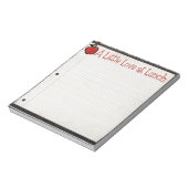 Lunch Box Love Note Notitieblok (Linkerzijde)
