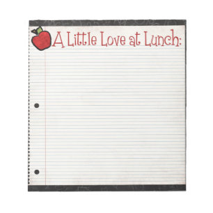 Lunch Box Love Note Notitieblok