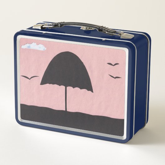 Lunch Box met Beach Umbrella Design (Achterkant)