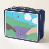 Lunch Box met Lake and Mountain Design (Achterkant)