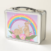 Lunch Box met regenboog en bundels (Achterkant)