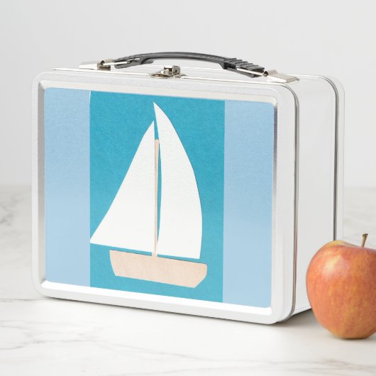 Lunch Box met Sailboat Design (In situ)