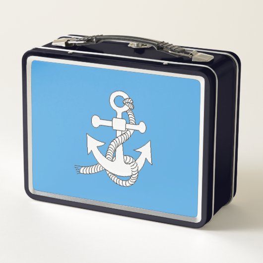 Lunch Box - Nautisch thema met naam (Achterkant)