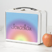 Lunch Box - Regenboog met naam (In situ)