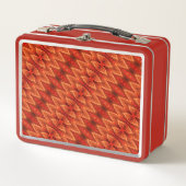 Lunch Box - Snakeskin-patroon in Reds (Voorkant)