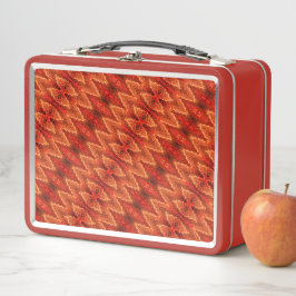 Lunch Box - Snakeskin-patroon in Reds