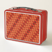 Lunch Box - Snakeskin-patroon in Reds (Achterkant)