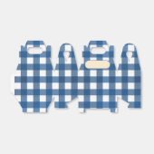 Lunch Box Vichy Blue Marine Bedankdoosjes (Uitgevouwen)