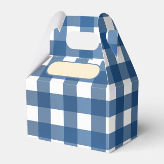 Lunch Box Vichy Blue Marine Bedankdoosjes
