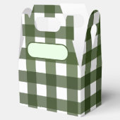 Lunch Box Vichy Green d'Alsace Bedankdoosjes (Geopend)