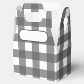 Lunch Box Vichy lichtgrijs Bedankdoosjes (Geopend)