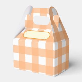 Lunch Box Vichy Orange Pstel Bedankdoosjes