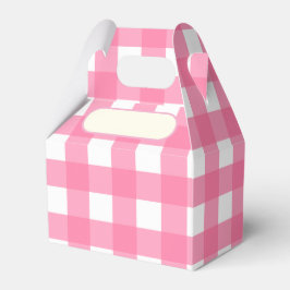 Lunch Box Vichy rose Bedankdoosjes