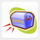 Lunch Box Vierkante Sticker (Voorkant)