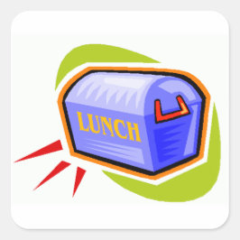 Lunch Box Vierkante Sticker