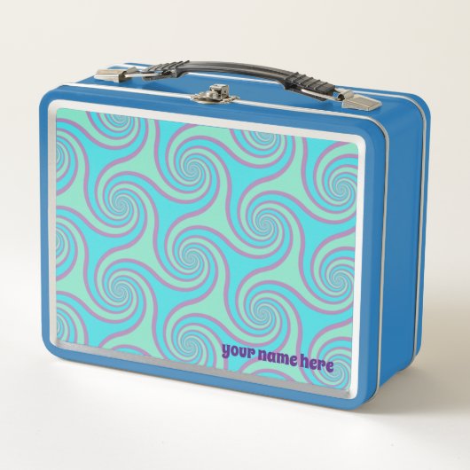 Lunch box with fresh swirled pattern Var01 (Voorkant)