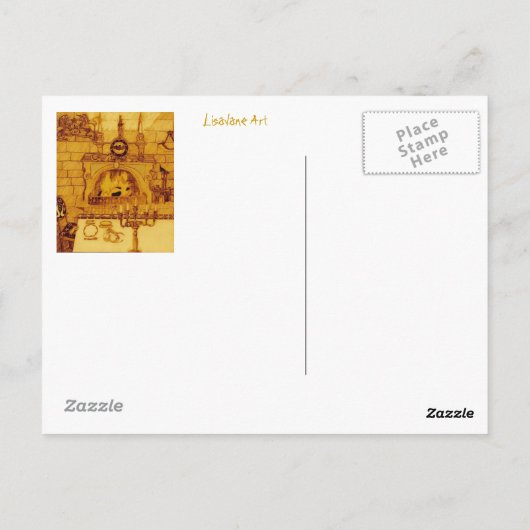 Lunch Break voor tapijten Briefkaart (Achterkant)