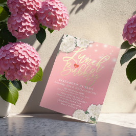 Lunch & Bubble Vrijgezellenfeest Flowers String Li Kaart