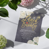 Lunch & Bubble Vrijgezellenfeest Flowers String Li Kaart