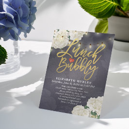 Lunch & Bubble Vrijgezellenfeest Flowers String Li Kaart