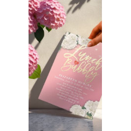 Lunch & Bubble Vrijgezellenfeest Flowers String Li Kaart