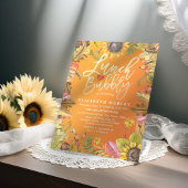 Lunch & Bubble Vrijgezellenfeest Maple Leaves Pump Kaart