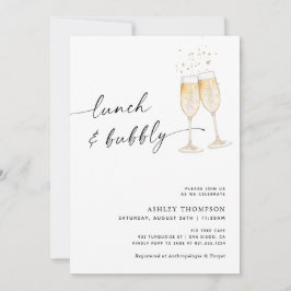 Lunch & Bubbly Bridal Shower, Champagne Bridal Kaart
