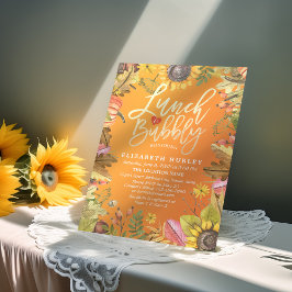 Lunch & Bubbly Bruidsbruiloft Esdoornbladeren Pomp Kaart