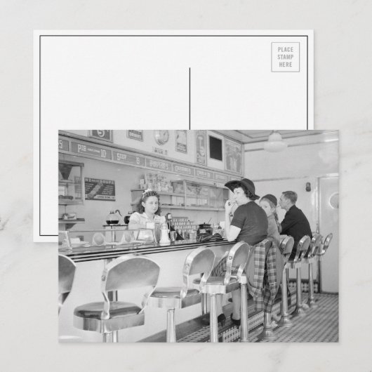 Lunch Counter, 1941 Briefkaart (Voorkant / Achterkant)