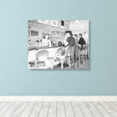 Lunch Counter, 1941 Canvas Afdruk (Insitu (Houten vloer))