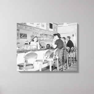 Lunch Counter, 1941 Canvas Afdruk