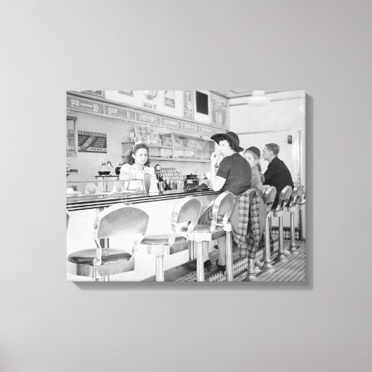 Lunch Counter, 1941 Canvas Afdruk (Voorkant)