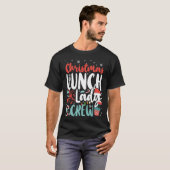Lunch Dame Cafetaria Crew Kerstmis Lunch Dame T-shirt (Voorkant volledig)