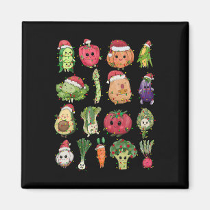 Lunch Dame Plantaardig Voedsel Kerstboom Fun Xmas Magneet